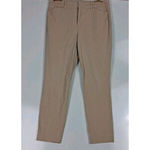 Old Navy Pixie Straight Ankle Pants Womens Sz 10 Beige Tan Hi Rise Stretch